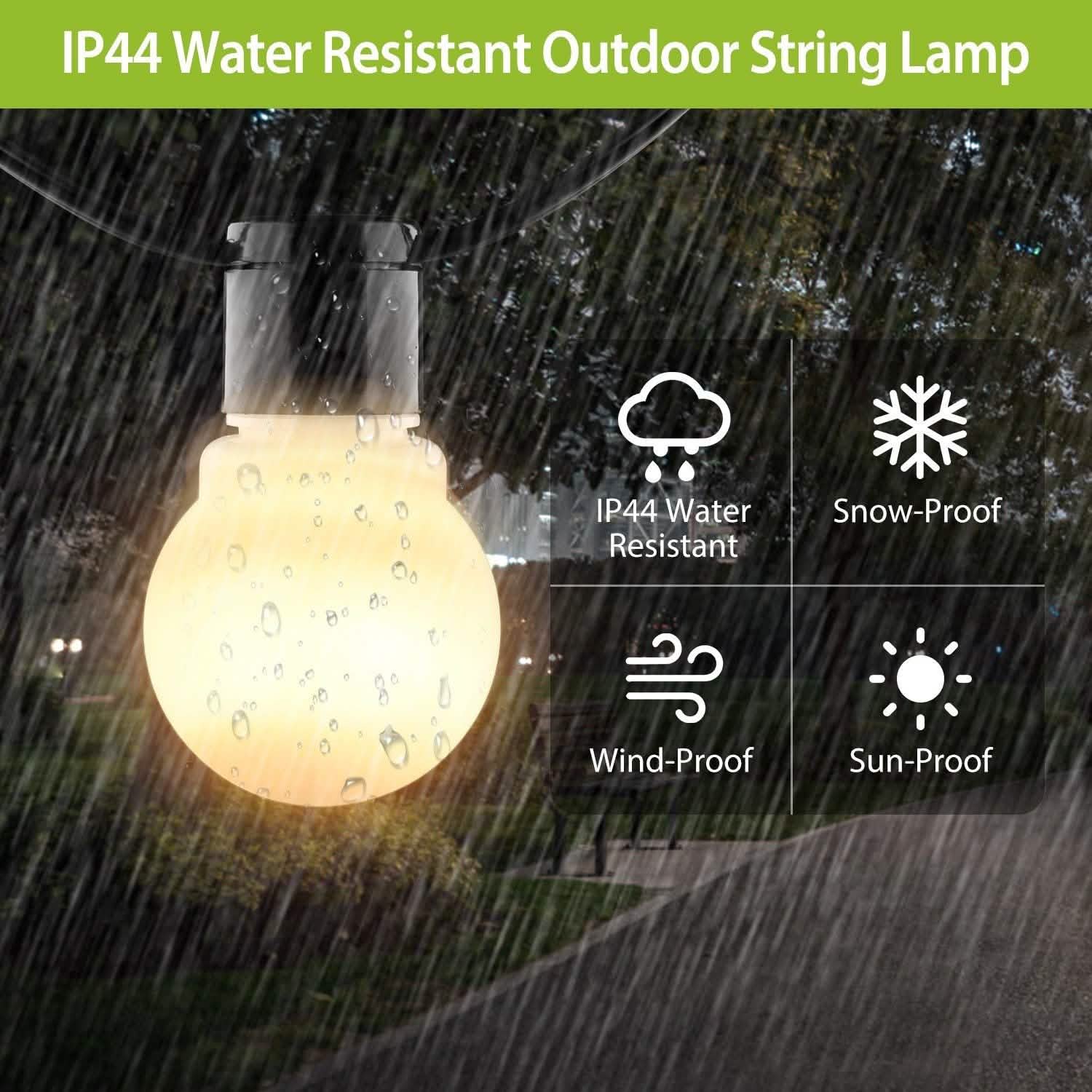 Plug-in Globe String Light Warm White Fairy Light Bulbs DailySale