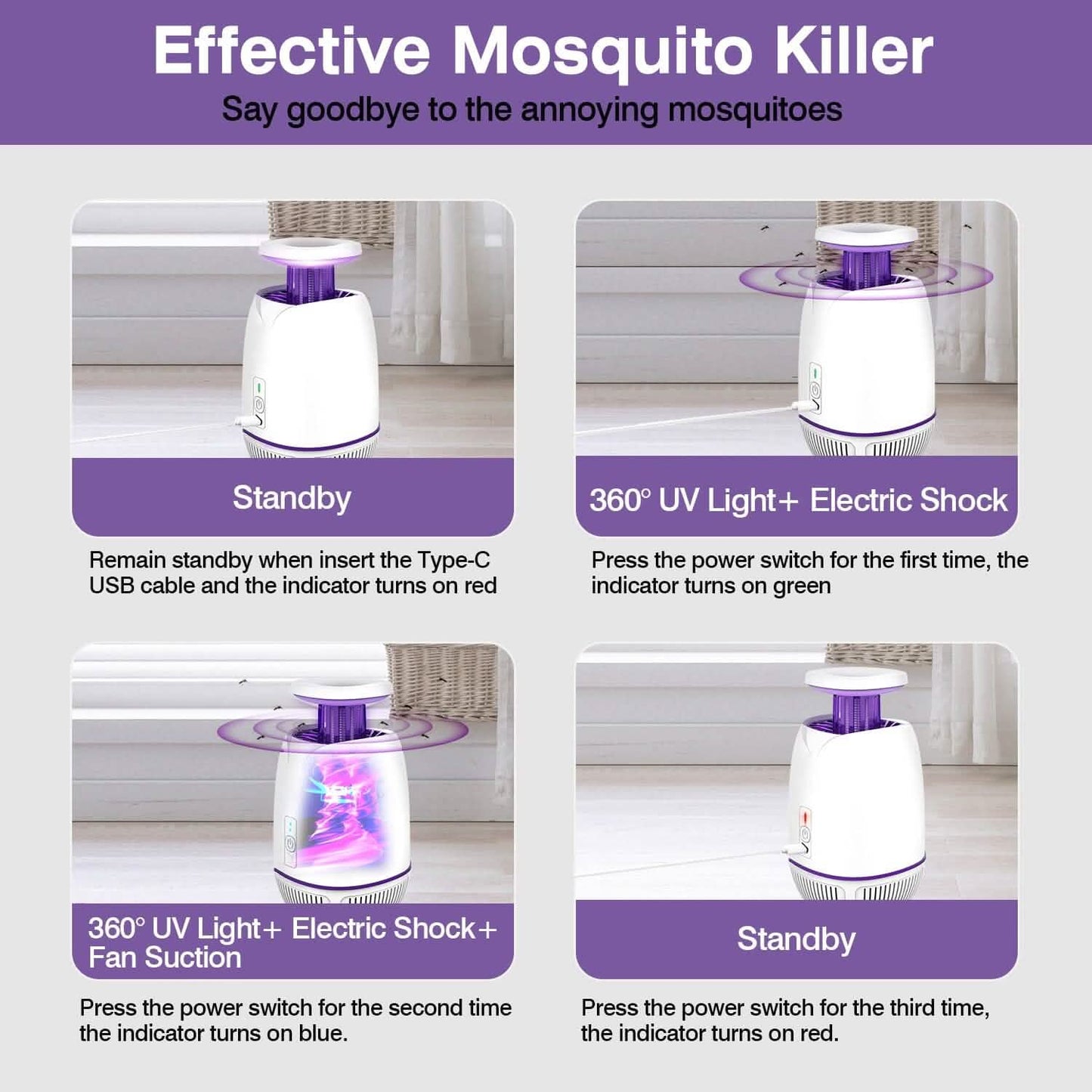 Plug-in Mosquito Zapper Max 10 with 3 Modes DailySale