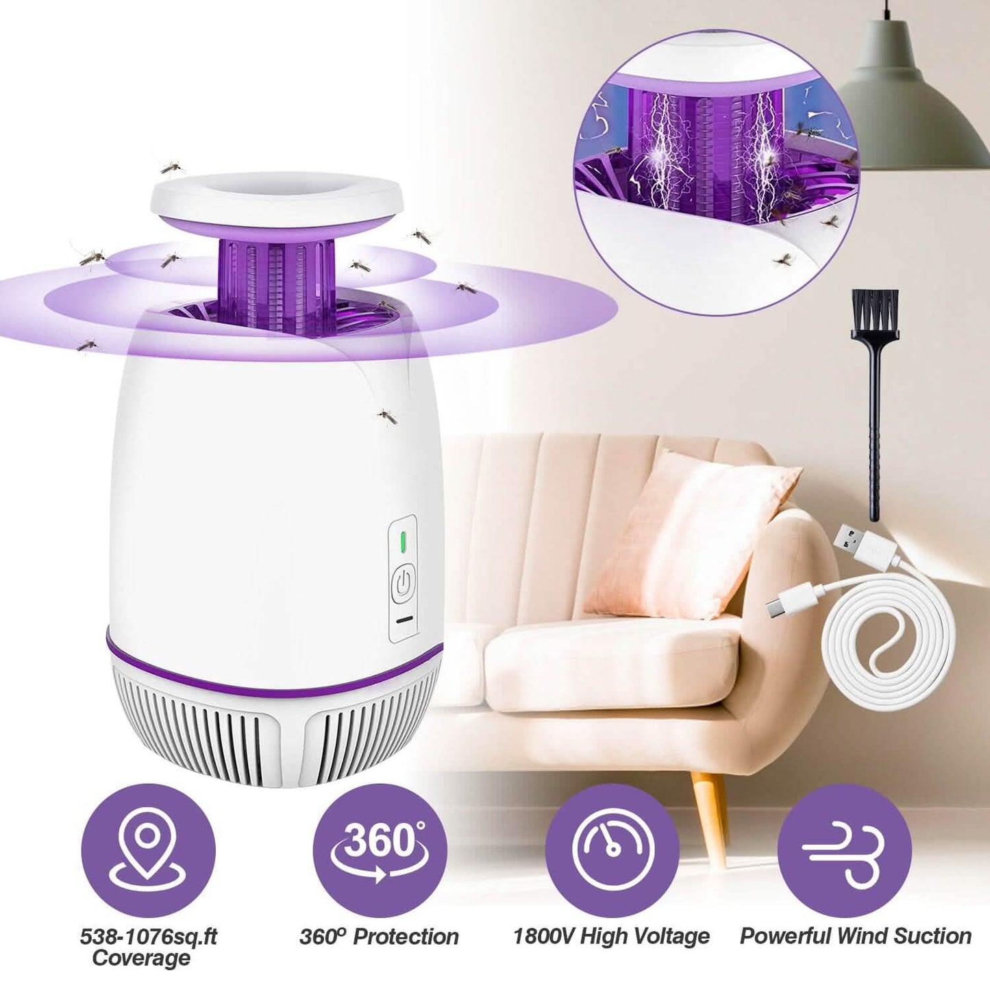 Plug-in Mosquito Zapper Max 10 with 3 Modes DailySale