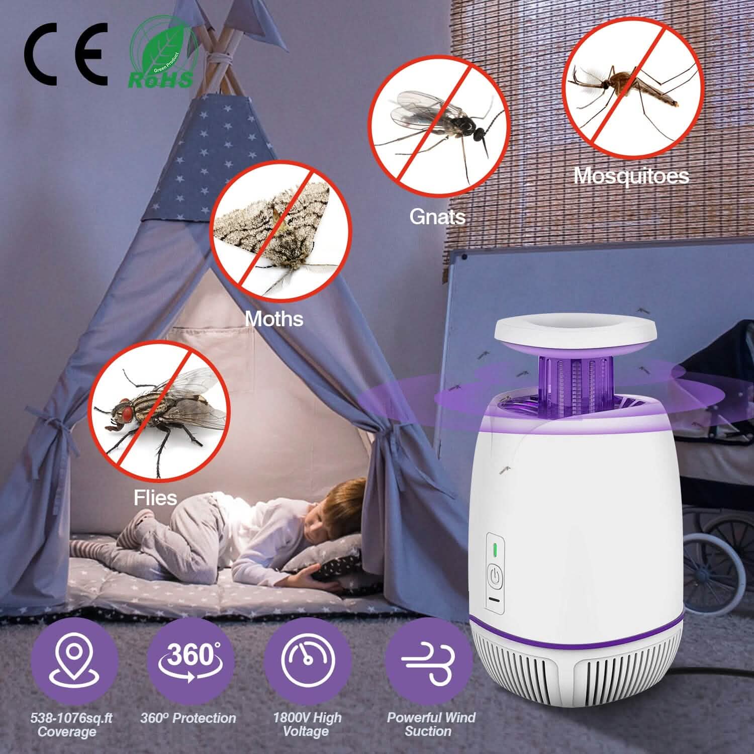 Plug-in Mosquito Zapper Max 10 with 3 Modes DailySale