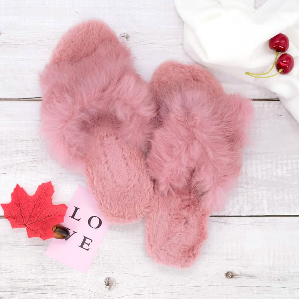 Plush Cross Band Slippers DailySale