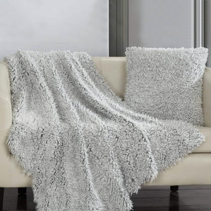 Plush Throw Blanket and Pillow Set DailySale