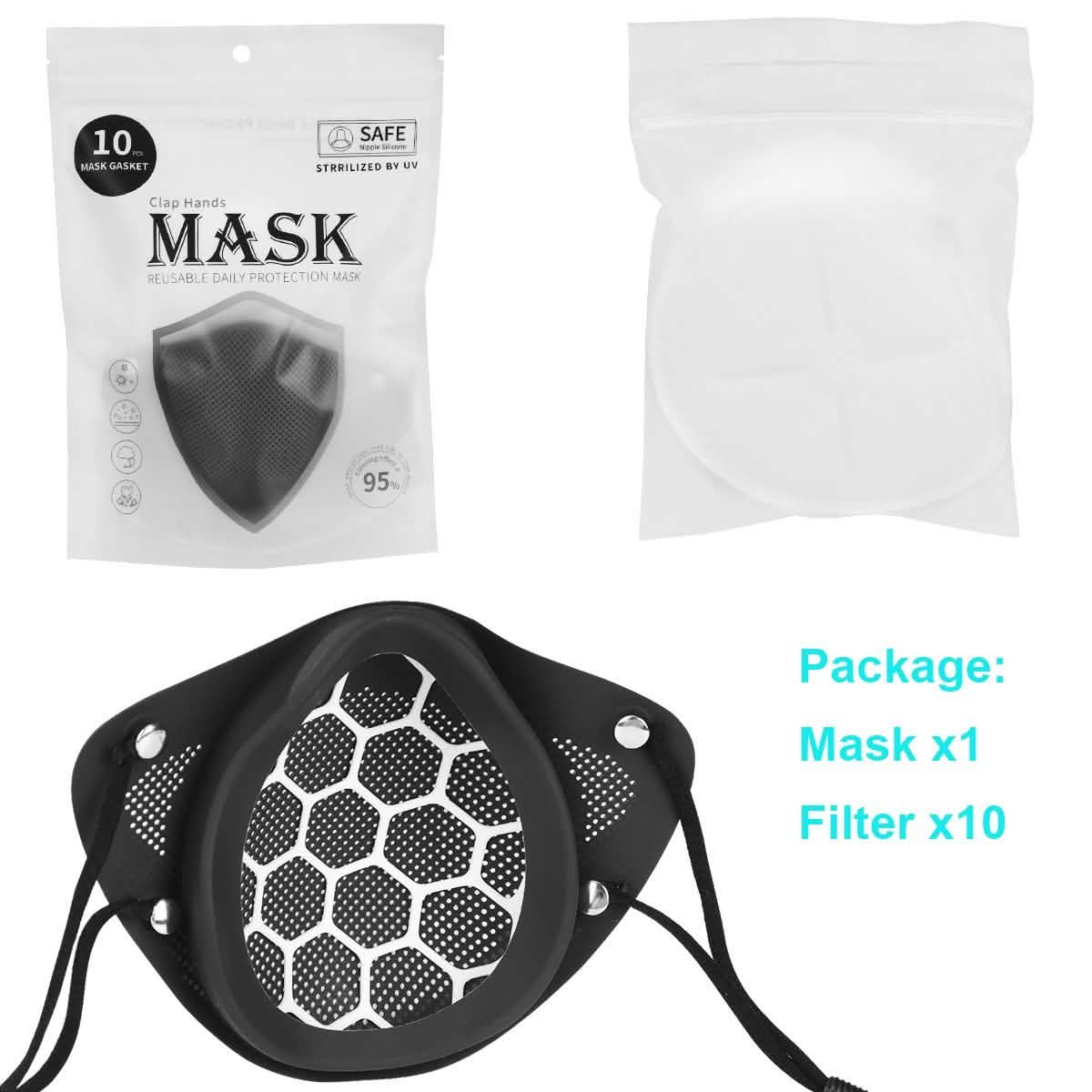 PM2.5 Mouth Nose Disconnect-type Reusable Washable Silicone Mask DailySale