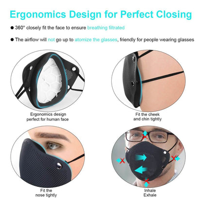 PM2.5 Mouth Nose Disconnect-type Reusable Washable Silicone Mask DailySale