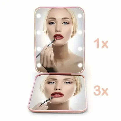 Pocket Mirror, 1X/3X Magnification LED Compact Travel Makeup Mirror DailySale