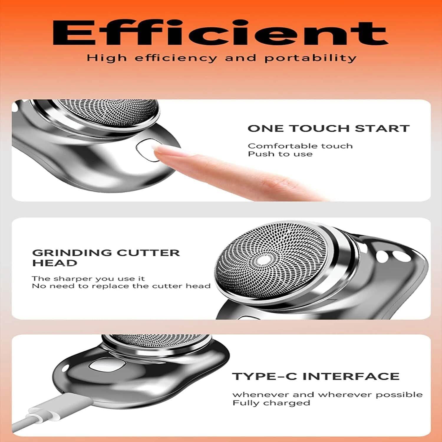 Pocket Size Portable Shaver Wet and Dry Mens Razor USB Rechargeable Shaver DailySale