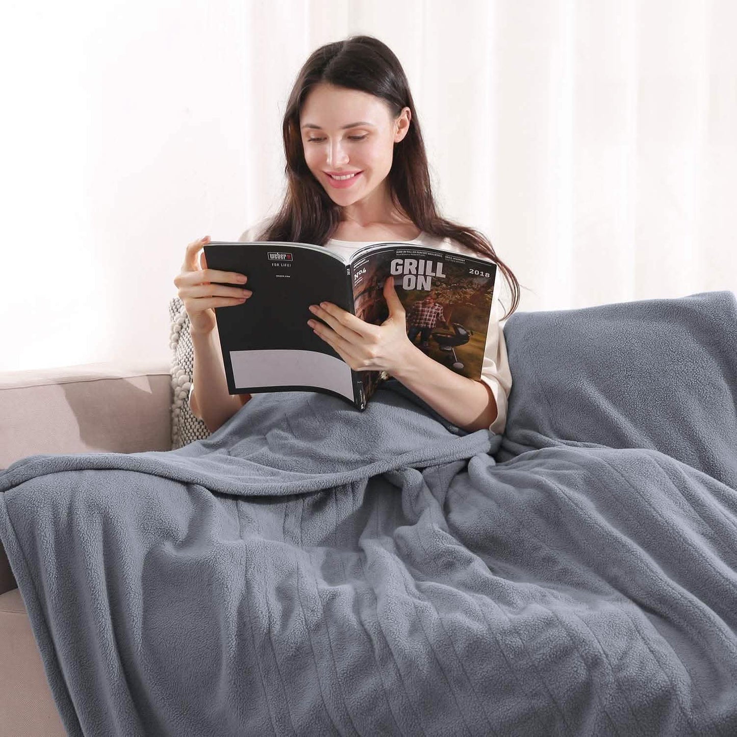 Polar Fleece Full Body Warming Premium Microfiber Sofa Blankets DailySale