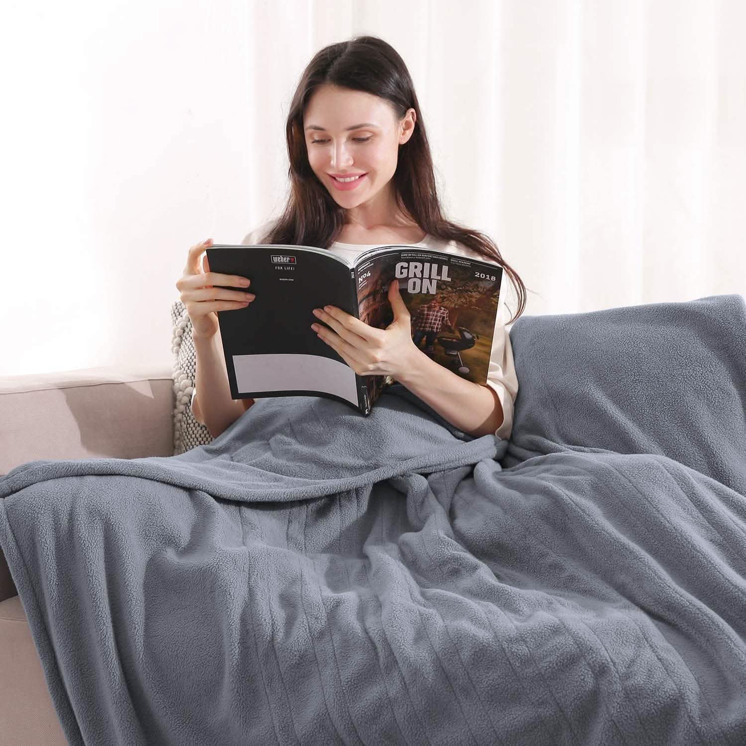Polar Fleece Full Body Warming Premium Microfiber Sofa Blankets DailySale