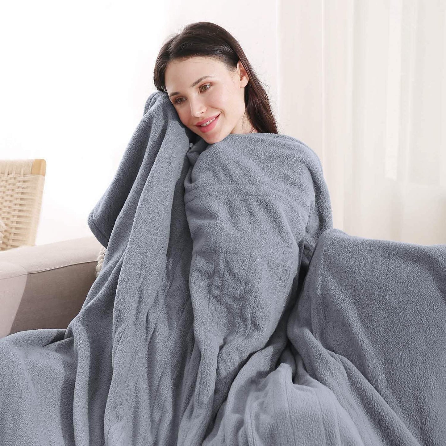 Polar Fleece Full Body Warming Premium Microfiber Sofa Blankets DailySale