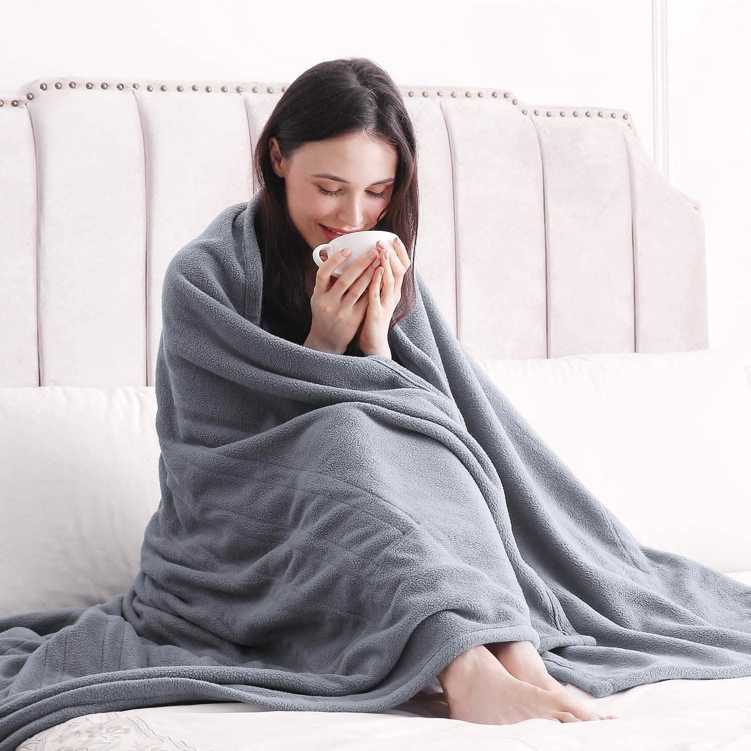 Polar Fleece Full Body Warming Premium Microfiber Sofa Blankets DailySale