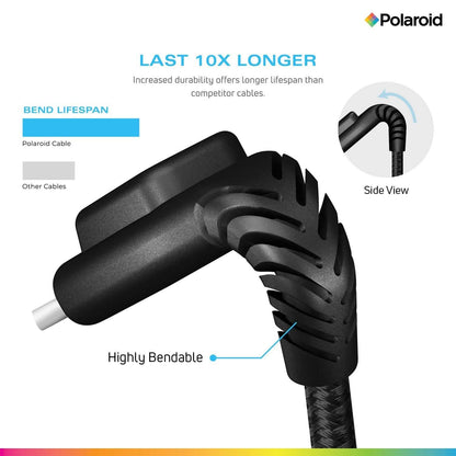 Polaroid 5 Ft USB Type-C Nylon Braided Charger Cable with LED Light DailySale