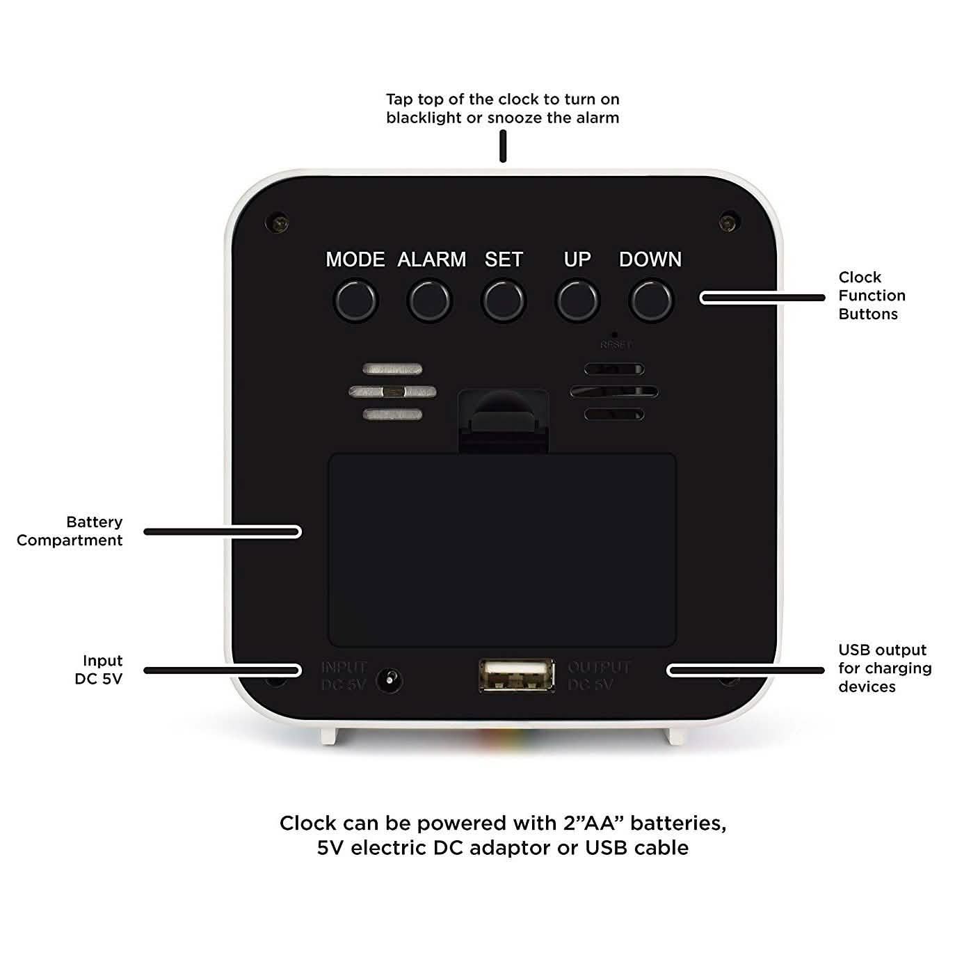 Polaroid Desktop Digital Clock - Assorted Colors DailySale