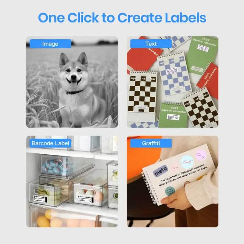 Polono Label Maker Machine with Tape PM220 Label Printer DailySale