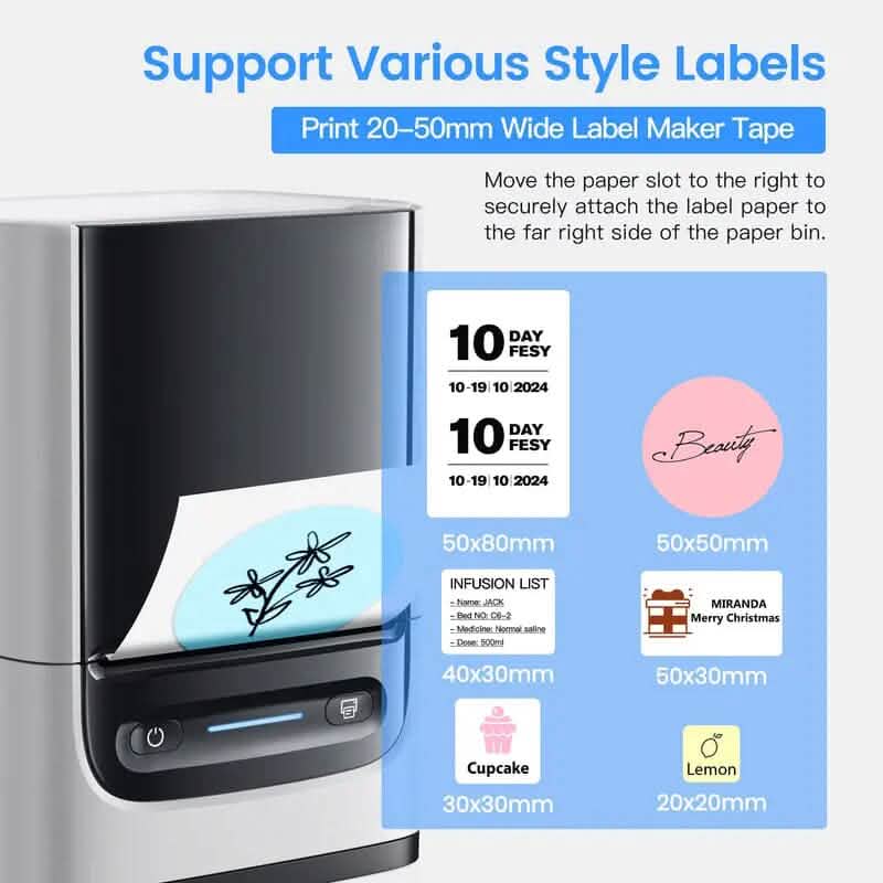 Polono Label Maker Machine with Tape PM220 Label Printer DailySale