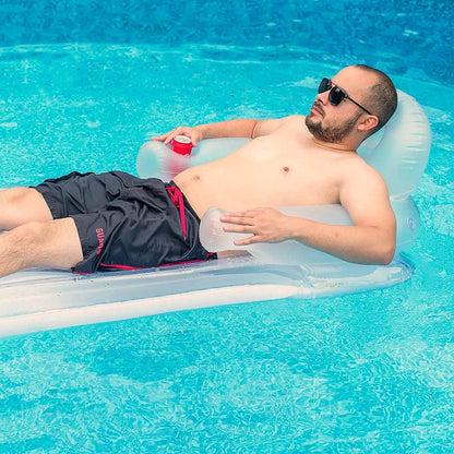 Pool Float for Adults Inflatable Lounge Chair Recliner for Swimming/Tanning DailySale