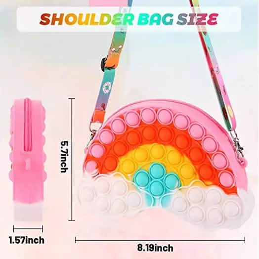 Pop Fidget Toys Rainbow Shoulder Bag DailySale