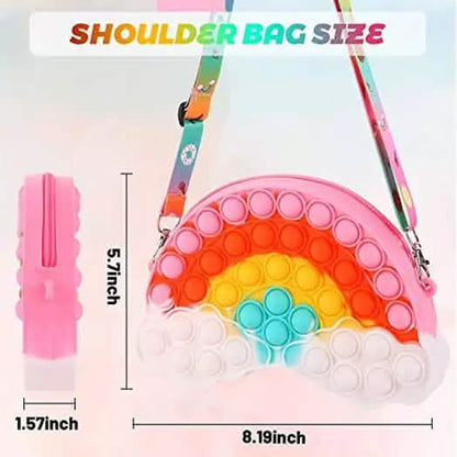 Pop Fidget Toys Rainbow Shoulder Bag DailySale