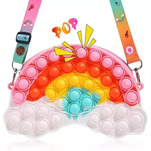 Pop Fidget Toys Rainbow Shoulder Bag DailySale