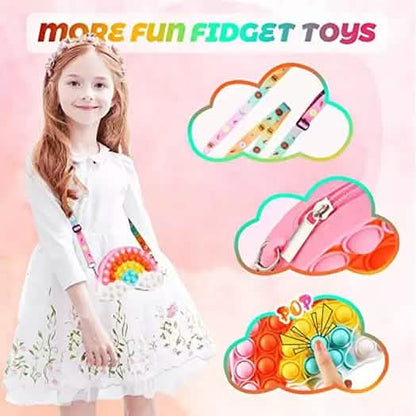 Pop Fidget Toys Rainbow Shoulder Bag DailySale