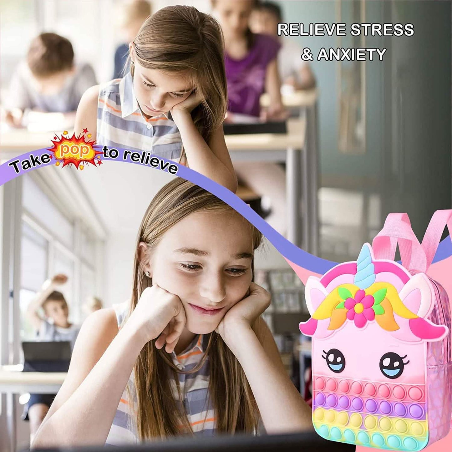 Pop Fidget Unicorn Backpack DailySale