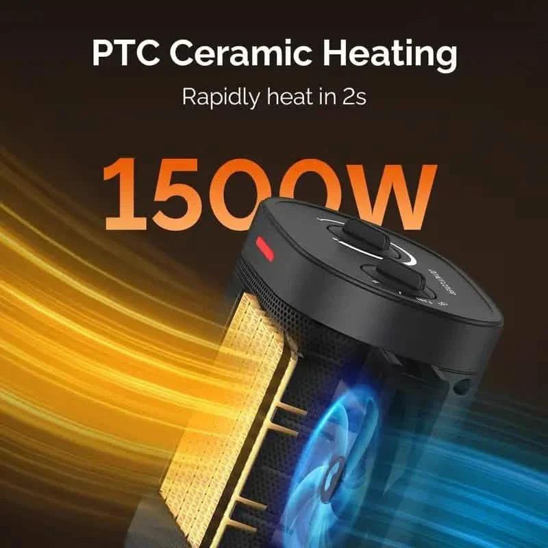 Portable 1500W/900W PTC Ceramic Space Heater DailySale