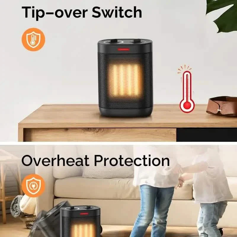 Portable 1500W/900W PTC Ceramic Space Heater DailySale
