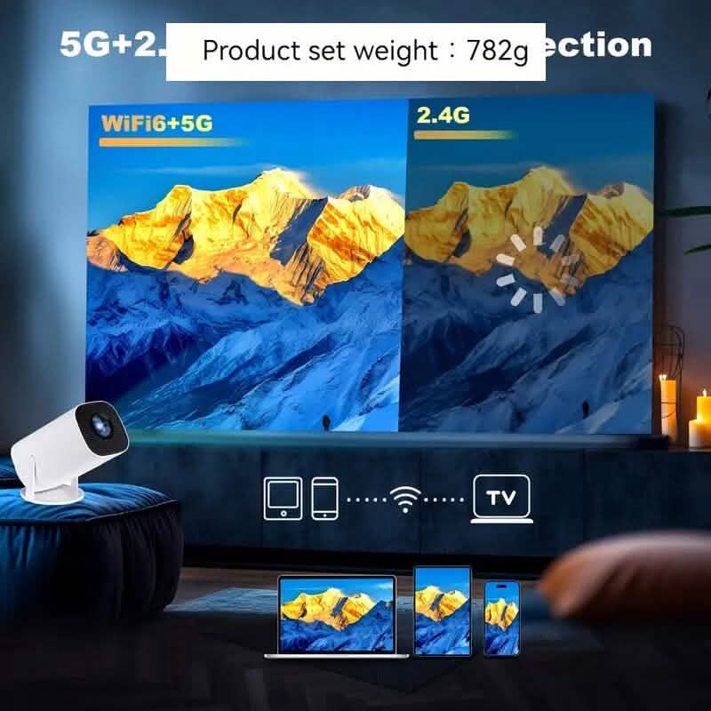 Portable 4K Mini Projector 180° Rotation DailySale