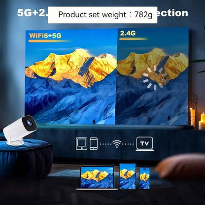 Portable 4K Mini Projector 180° Rotation DailySale