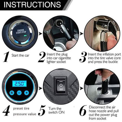 Portable Air Compressor Pump Tire Inflator DailySale