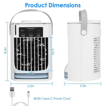 Portable Air Conditioner Fan Evaporative Humidifier 3 Speed Spray DailySale