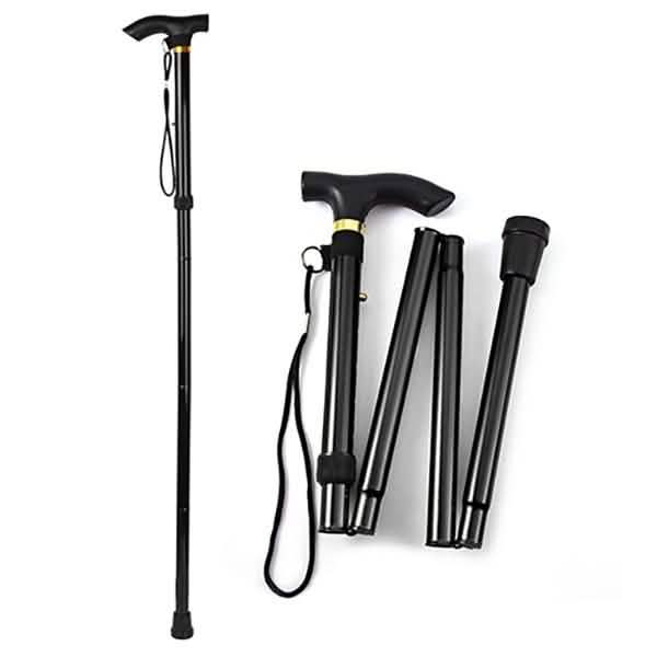 Portable Aluminum Folding Walking Travel Stick Cane DailySale