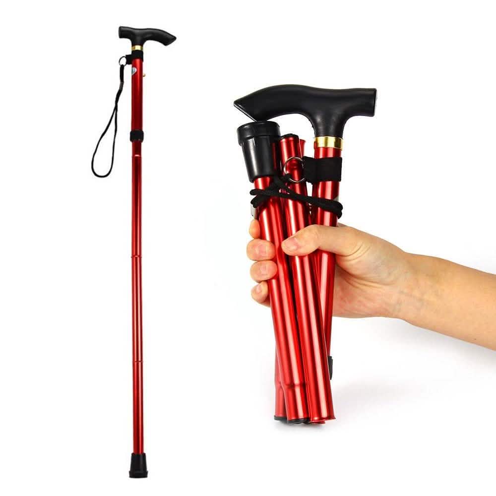 Portable Aluminum Folding Walking Travel Stick Cane DailySale