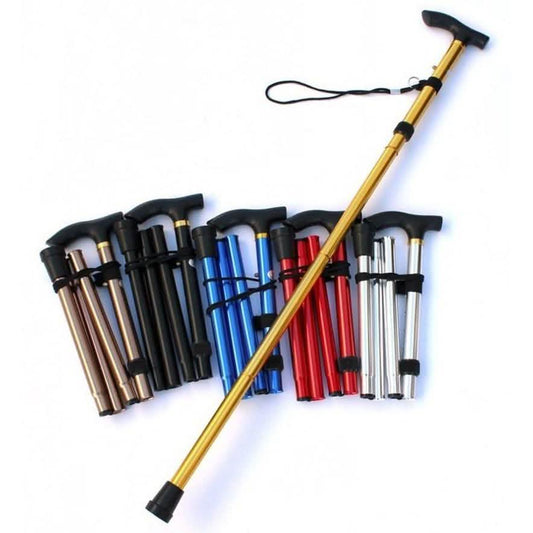 Portable Aluminum Folding Walking Travel Stick Cane DailySale