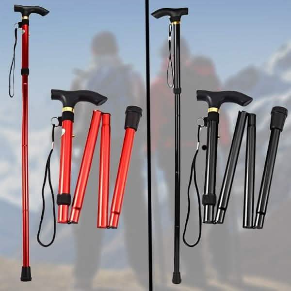 Portable Aluminum Folding Walking Travel Stick Cane DailySale