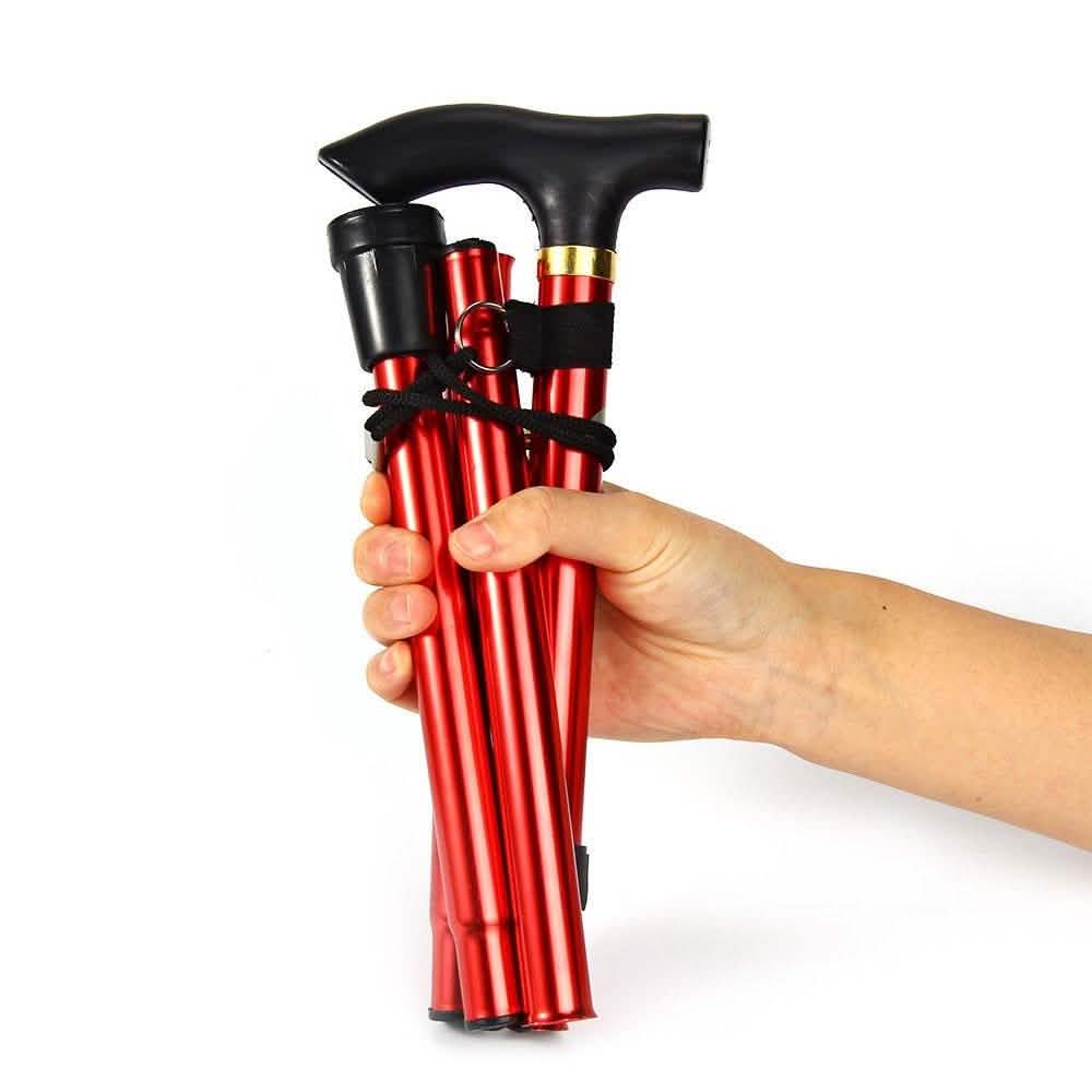 Portable Aluminum Folding Walking Travel Stick Cane DailySale