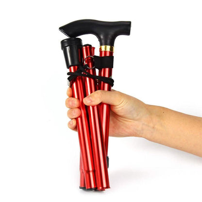 Portable Aluminum Folding Walking Travel Stick Cane DailySale