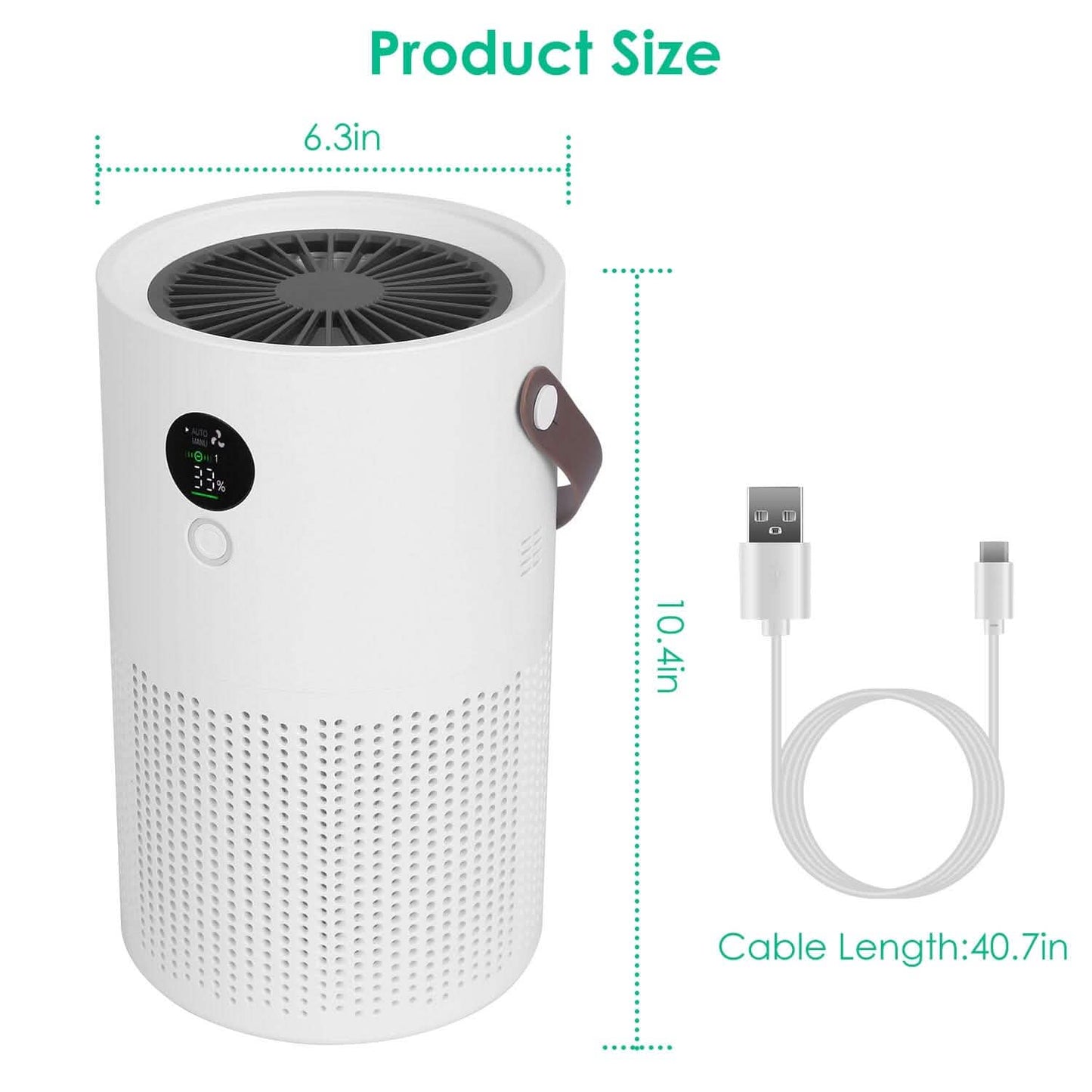 Portable Anio Air Purifier Electronic Air Sterilization with 4 Modes Night Light DailySale