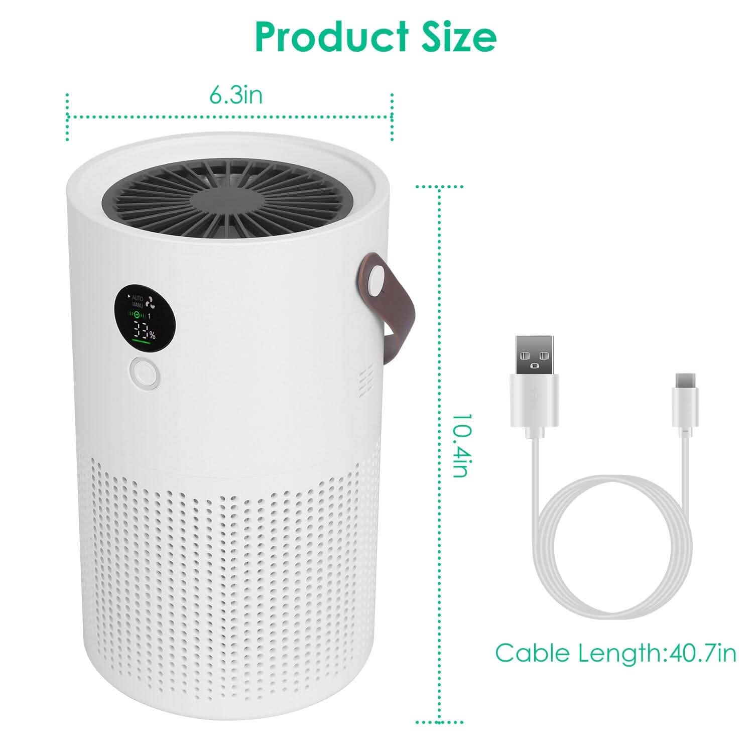 Portable Anio Air Purifier Electronic Air Sterilization with 4 Modes Night Light DailySale