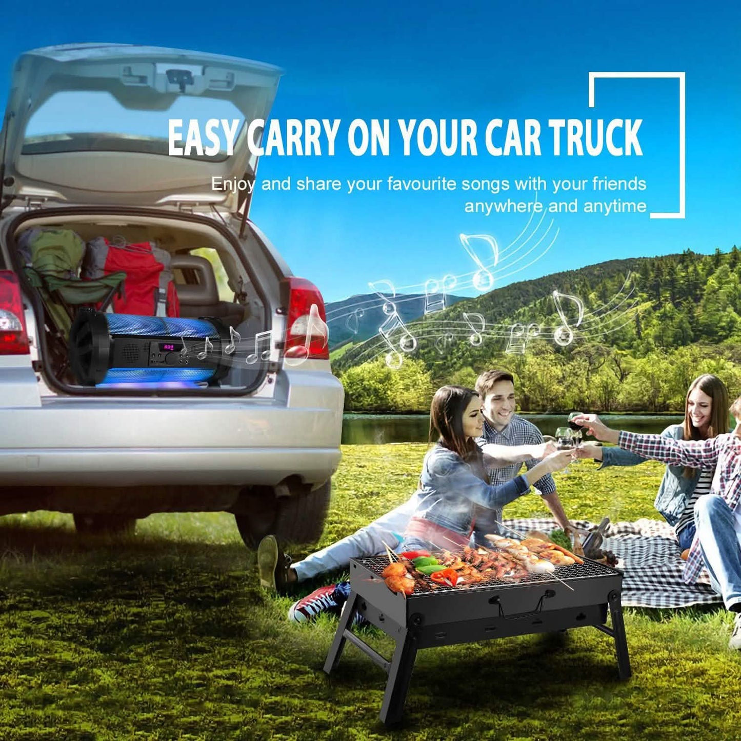 Portable Barbecue Grill Foldable Charcoal DailySale