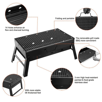 Portable Barbecue Grill Foldable Charcoal DailySale