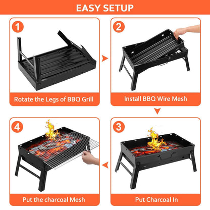 Portable Barbecue Grill Foldable Charcoal DailySale