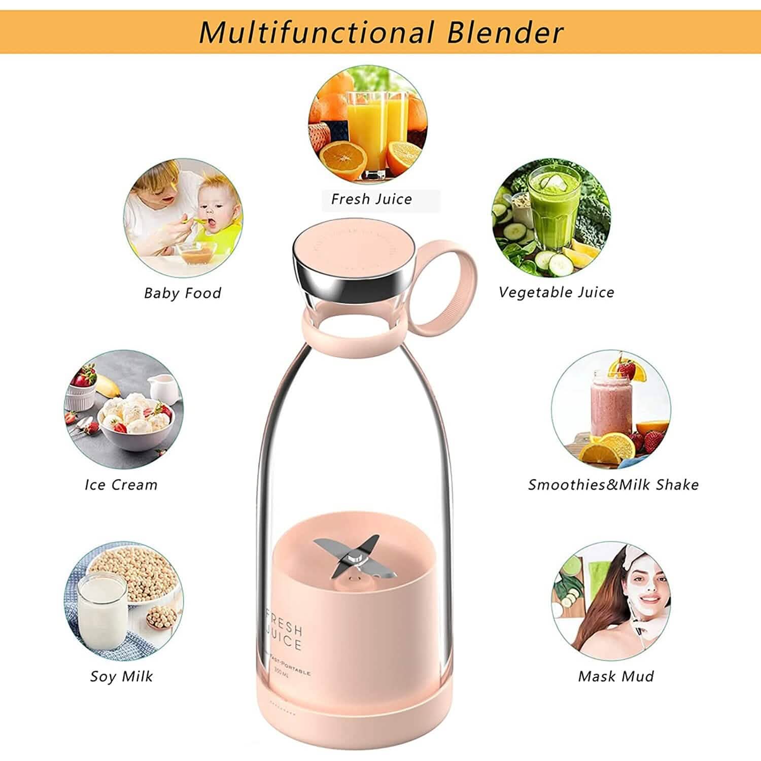 Portable Blender Bottle Electric Juicer DailySale