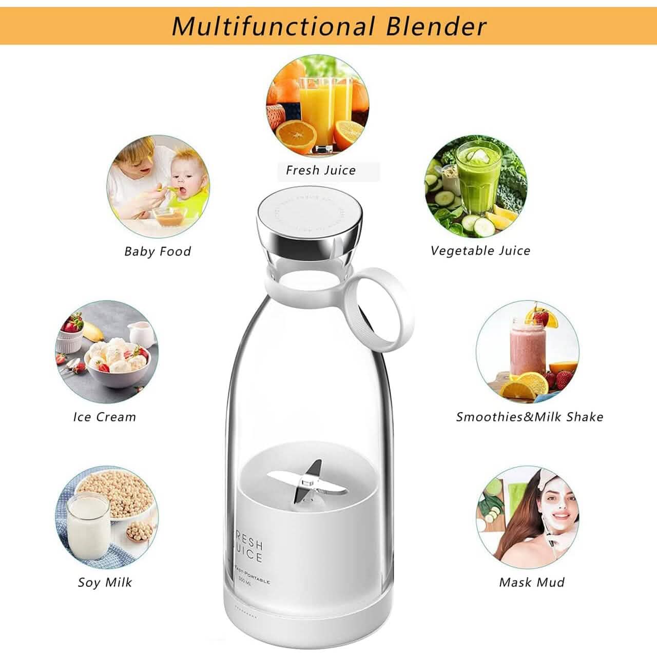 Portable Blender Bottle Electric Juicer DailySale
