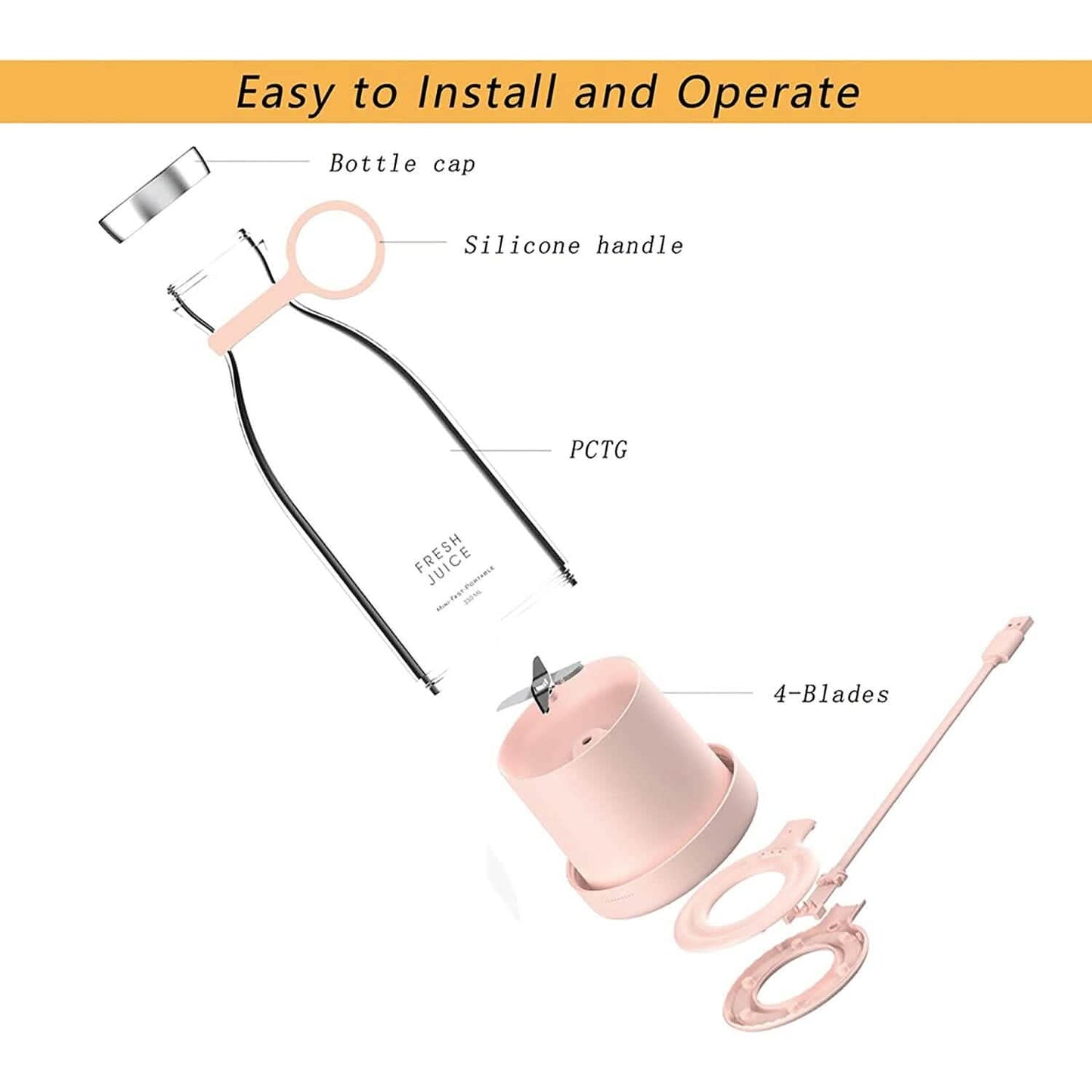 Portable Blender Bottle Electric Juicer DailySale