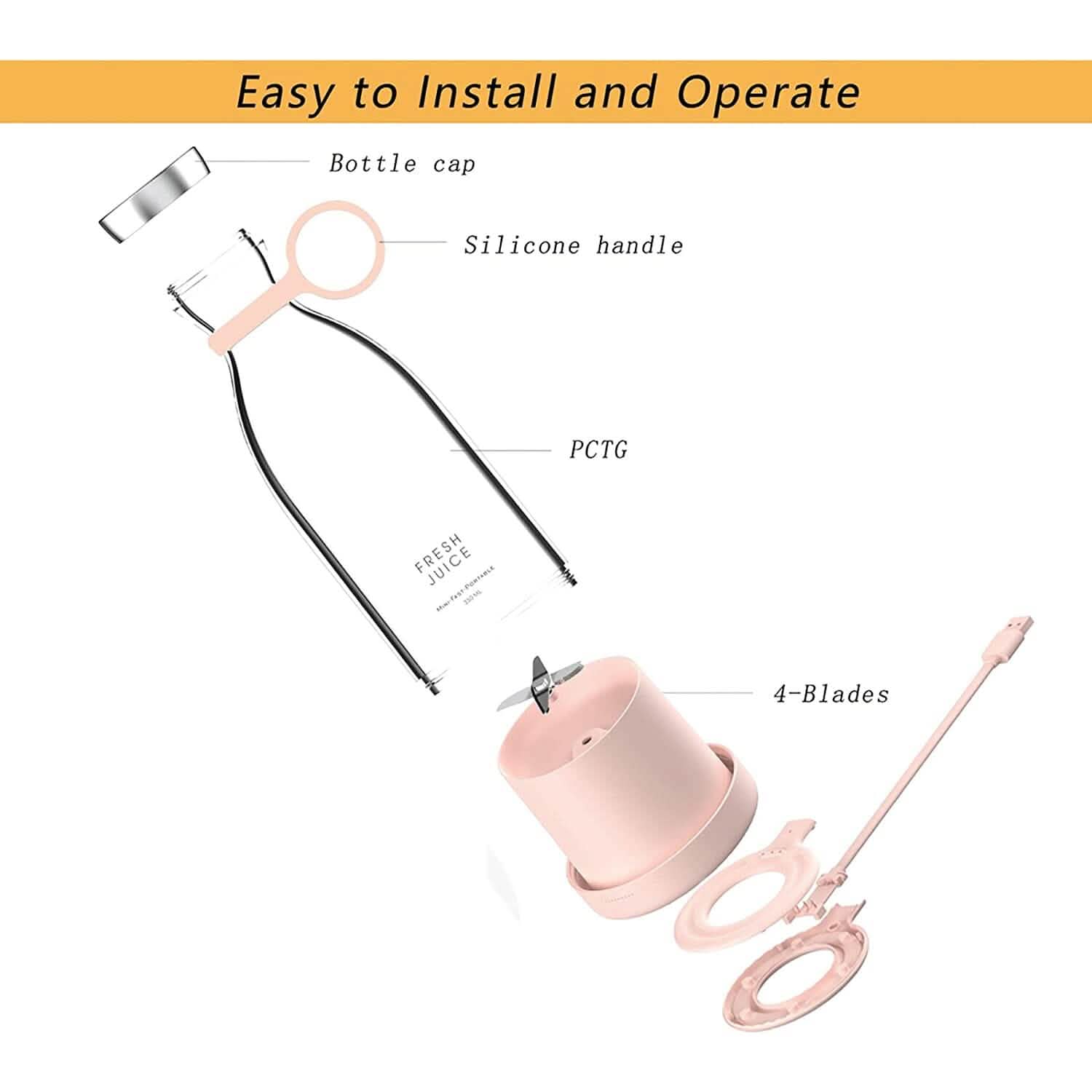 Portable Blender Bottle Electric Juicer DailySale
