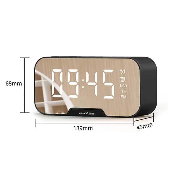 Portable Bluetooth Speaker Mirror Alarm Clock DailySale