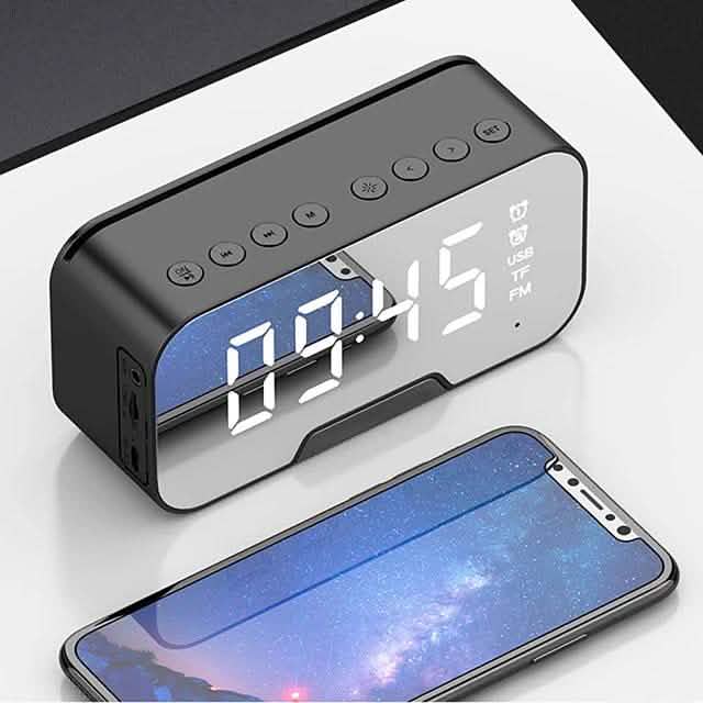 Portable Bluetooth Speaker Mirror Alarm Clock DailySale