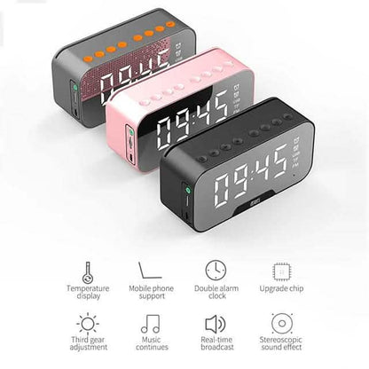 Portable Bluetooth Speaker Mirror Alarm Clock DailySale