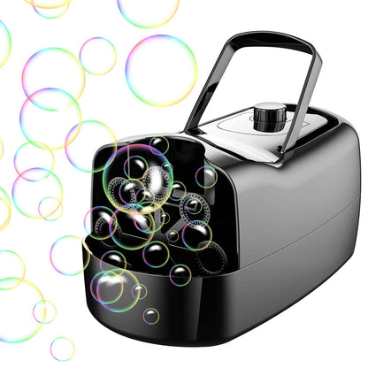 Portable Bubble Blowing Machine  with 2 Speeds Handle 3000-4000 Bubbles Per Minute Plug-In Battery Powered DailySale