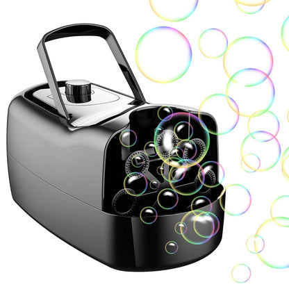 Portable Bubble Blowing Machine  with 2 Speeds Handle 3000-4000 Bubbles Per Minute Plug-In Battery Powered DailySale